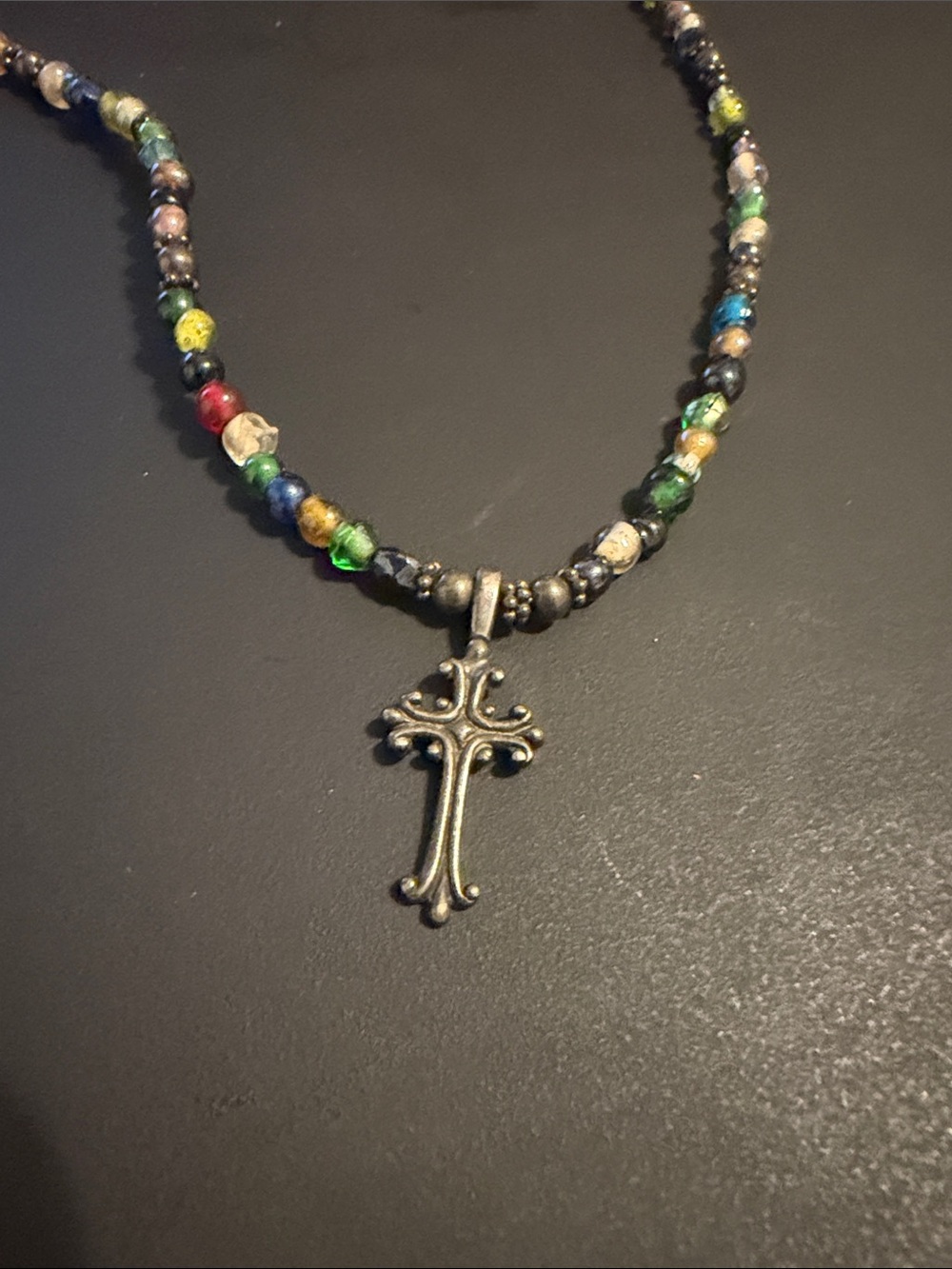 Beaded Cross Necklace